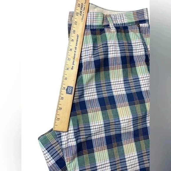 Tommy Bahama Mens 36 Blue Plaid Flat Front‎ Island Beach Chino Shorts EUC - Picture 8 of 15